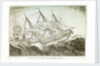 The East Indiaman 'Ganges' foundering in a gale by W.E.