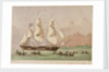 The missionary ship 'Duff' arriving at Otaheite by Kronheim & Co