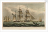 The 'Columbine' coming to an anchor by Henry Moses