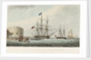 The Lightening Steamer bringing the Royal Sovereign into Portsmouth Harbour, 31 July 1827 by Henry Moses