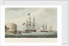 The Lightening Steamer bringing the Royal Sovereign into Portsmouth Harbour, 31 July 1827 by Henry Moses
