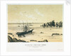 The Royal Mail steam packet 'Express' on the Corbierre Rocks, Jersey, previous to her breaking up on the 20 September 1859 by C. Chabot