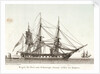 Fregate des Etats unis d' Amerique faisant secher ses hamacs. Plate 2 in Collection de Toutes les Especes de Batimens... 1ere Livraison by Baugean
