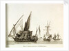 Divers Corsaires de la Mediterranee. Plate 3 in Collection de Toutes les Especes de Batimens... 1ere Livraison by Baugean