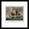 A frigate, with a view of the Culvort Cliff, in the Isle of Wight by Dominic Serres