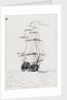 Frigate taking in studsails by Robert Pollard