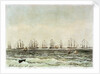 Spithead, 19 June 1845. 'Albion', 'Superb', 'Queen', 'Rodney', 'Trafalgar', 'Victoria & Albert', 'Canopus', 'St Vincent', 'Vanguard' by M. Grove