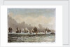 Spithead, 23 June 1845. 'Albion', 'Queen', 'Superb', 'Rodney', 'Trafalgar', 'Canopus', 'St Vincent', 'Victoria & Albert', 'Vanguard', 'Black Eagle' by M. Grove