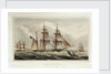 Six views of the 'Columbine' and The Experimental Squadron. Plate No. 5 by Henry Moses
