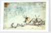 Study of men working on Mediterranean craft with studies of a warship by Abraham Casembrot