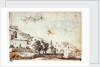 Landscape and view of village (reverse) by Abraham Casembrot