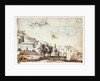 Landscape and view of village (reverse) by Abraham Casembrot