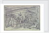 Scene below decks showing man having leg amputated by unknown