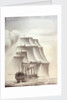 Portrait of the English ship 'Worcester' 60 guns by John Hood
