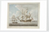A two-decker at anchor drying sails by Dominic Serres