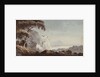 Rocky coast with castle by George Bulteel Fisher