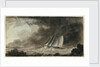 Cutter off a coast in a squall by Charles Gore
