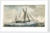 A Dutch gaff-rigged vessel, with a cutter beyond, off the English coast by Charles Gore