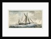 A Dutch gaff-rigged vessel, with a cutter beyond, off the English coast by Charles Gore