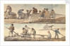 Fishermen on a beach, with horse-cart by William Payne