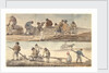 Fishermen on a beach, with horse-cart by William Payne