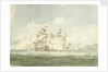 The Battle of the Glorious First of June, 1794; the 'Queen Charlotte' to leeward of the 'Montagne' by Nicholas Pocock