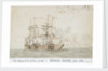 The Battle of the Glorious First of June, 1794; the 'Marlborough' engaged with two French ships (No.2) by Nicholas Pocock
