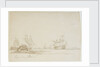 The Battle of the Glorious First of June, 1794; the 'Defence' under tow by a frigate by Nicholas Pocock