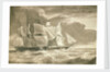 The 'Caroline' taking a French privateer by British School