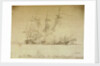 Captain Sir Edward Pellew's 'Nymphe' boards and takes the 'Cleopatra', 18 June 1793 by Nicholas Pocock