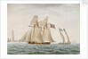 American schooner 'Thetis' in 1794 - Coast of Virginia by G. T.