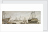 An East Indiaman drawn up for repairs by Samuel Atkins