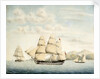 The Ganges sailing out of Rio de Janeiro by Samuel Hood Inglefield