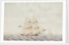 A brig under sail in the Channel by Samuel Hood Inglefield