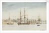 The survey ship HMS 'Beagle' in Sydney harbour by Owen Stanley