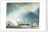 HMS 'Phoebe' aground by British School
