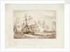 15th April 1809. Intrepid Behaviour of Captain Charles Napier in H.M. 18 gun Brig Recruit. For which he was appointed to the d'Haupoult - 111 74 now pouring a broadside into her by G.W. Terry