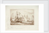 15th April 1809. Intrepid Behaviour of Captain Charles Napier in H.M. 18 gun Brig Recruit. For which he was appointed to the d'Haupoult - 111 74 now pouring a broadside into her by G.W. Terry