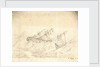 HMS 'Boscawen' in a hurricane off the Bermudas, 22 October 1854 by C. Royle