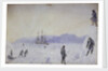 No.24 View of HMS Terror surrounded by snow walls and part of Southampton Island with an effect of sunrise, Jan 1837 by William Smyth