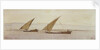 The banks of the Nile with two gyassis sailing by Edward Lear