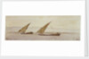 The banks of the Nile with two gyassis sailing by Edward Lear