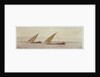 The banks of the Nile with two gyassis sailing by Edward Lear