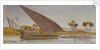 The banks of the Nile with a large gyassi passing by by Edward Lear