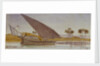 The banks of the Nile with a large gyassi passing by by Edward Lear