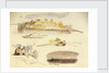 Five sketches of Luxor, Egypt by Edward Lear