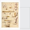 Studies of various Egyptian craft by Edward Lear