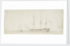 The 'Royal William' at anchor by Oswald Walter Brierly