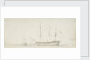 The 'Royal William' at anchor by Oswald Walter Brierly