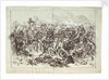 The Naval Brigade (Officers of HMS 'Euryalus' and 'Carysfort') with Gatling guns, repelling an attack at El Jeb, Upper Egypt, 29 February 1884 by AS